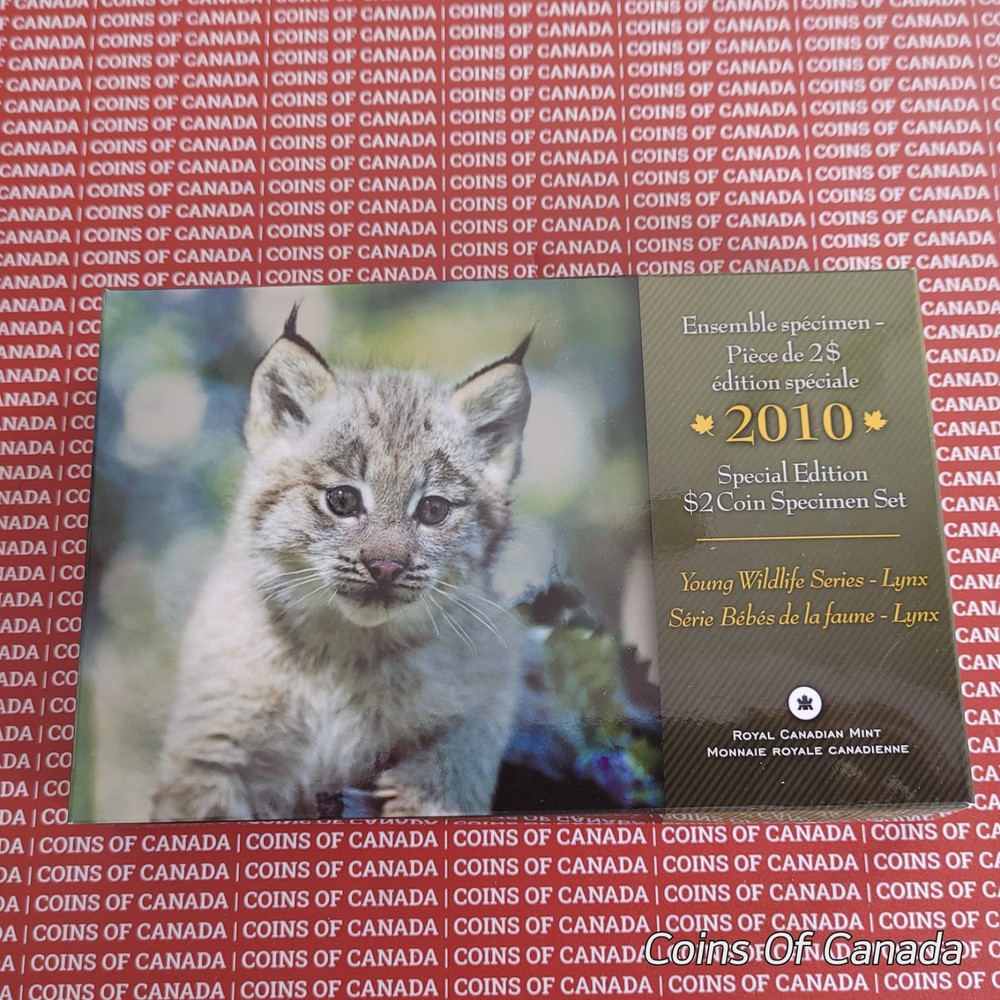 2010 Canada Specimen Set Special Edition - Lynx Kittens Toonie #coinsofcanada