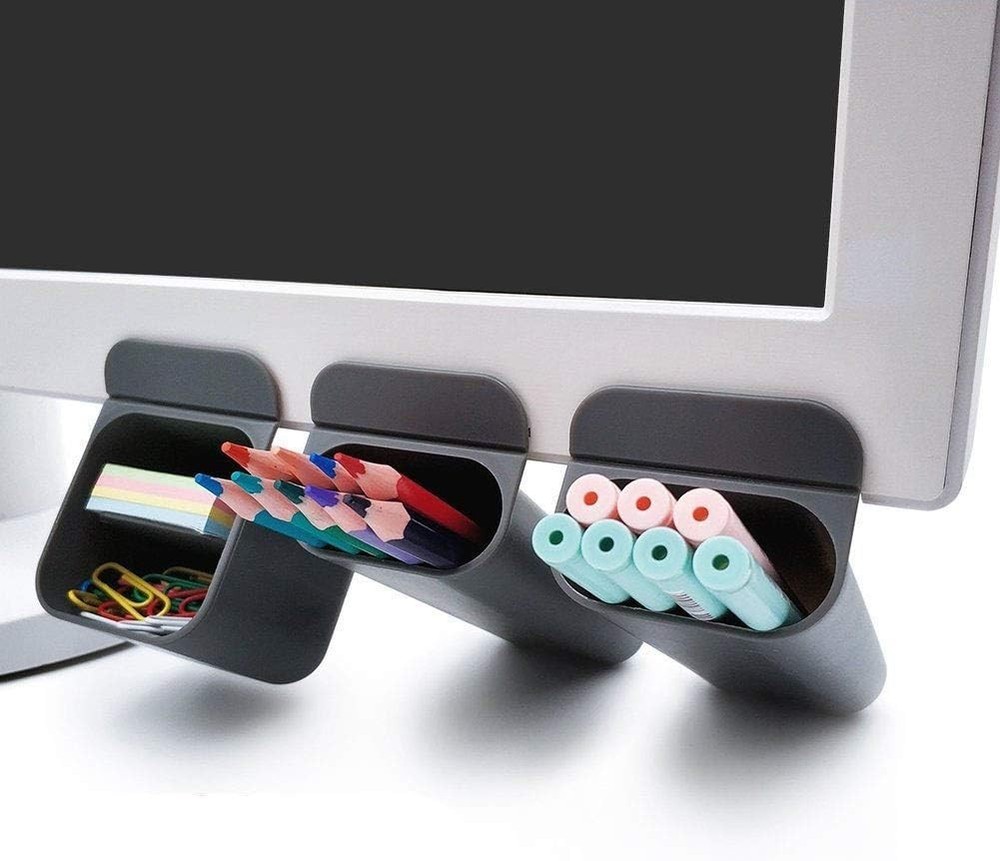 Modern Gray Stationery Holders - Compact & Stylish 3 Pack for Deep Organization