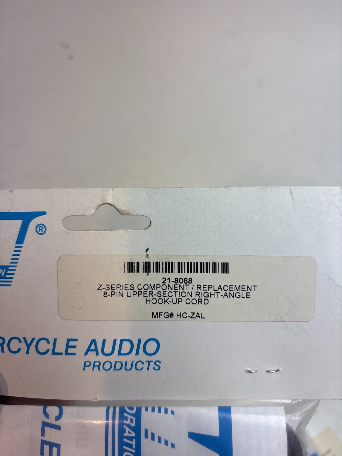 J&M HC-ZAL Z-Series Replacement Upper-Section Right Angle Hook-Up Cord New