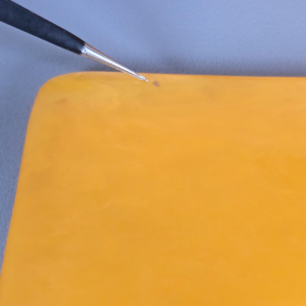 Orange Butterscotch Bakelite Trinket/Jewelry Rectangular Storage Cigarette Box