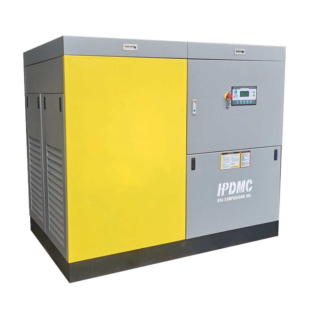 460V 3 Phase 100HP Variable Frequency Drive Rotary Screw Air Compressor 425cfm