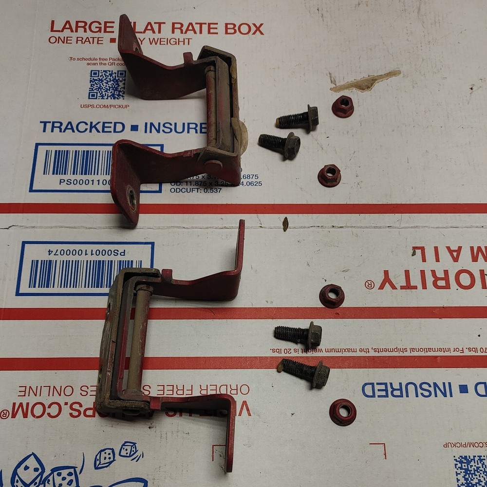 91-97 TAILGATE HATCH HINGE SET HINGES OEM RED BOLTS
