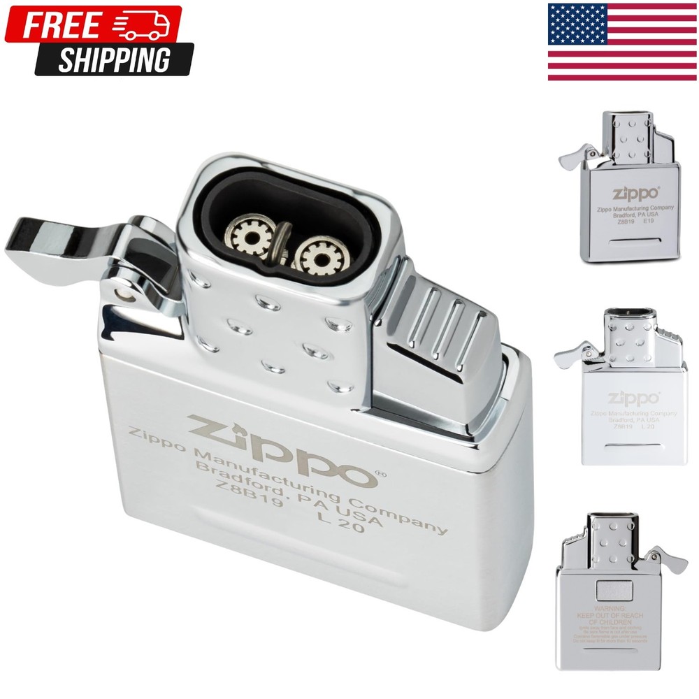 Double Torch Butane Lighter Insert Zippo High Polish