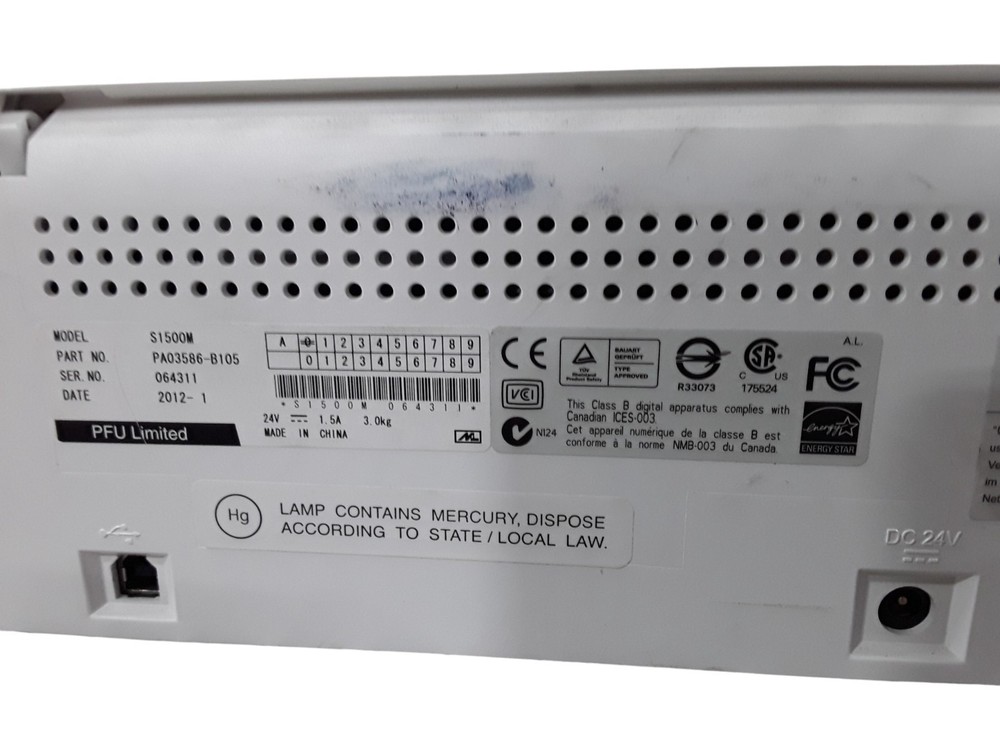 Fujitsu ScanSnap S1500M Document Scanner