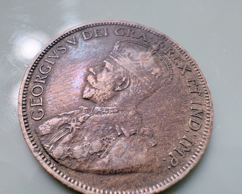 1918 Canada Large Cent Coin High Grade Slight Toning