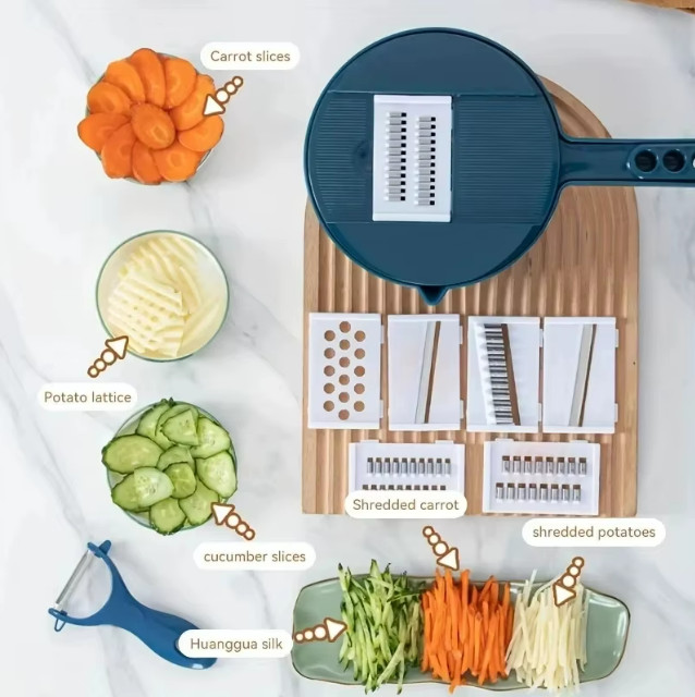 9 in 1 Vegetable Cutter Multi-Functional Potatoes Manually Cut Shred Slicer