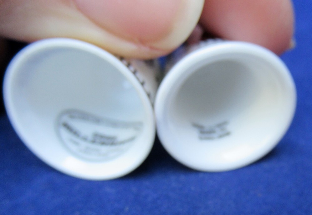 4 x Collectors Thimbles Celebrating the Millenium, 2000, Cute Millenium Bug