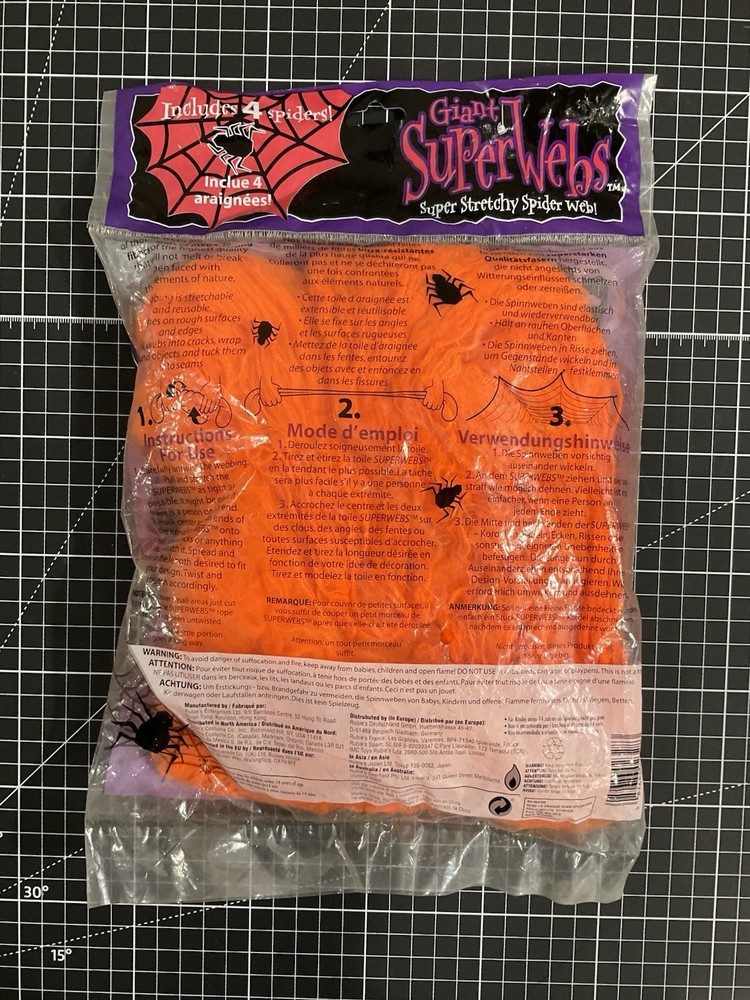 Giant Super Webs ORANGE SPIDER WEB 13’