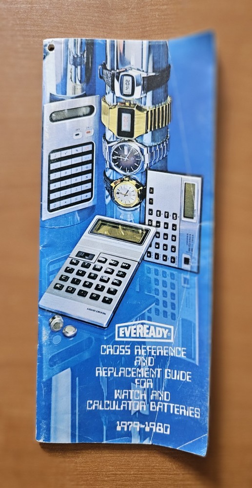 Eveready 1979-1980 Cross Reference & Replacement Guide For Watch & Calculator