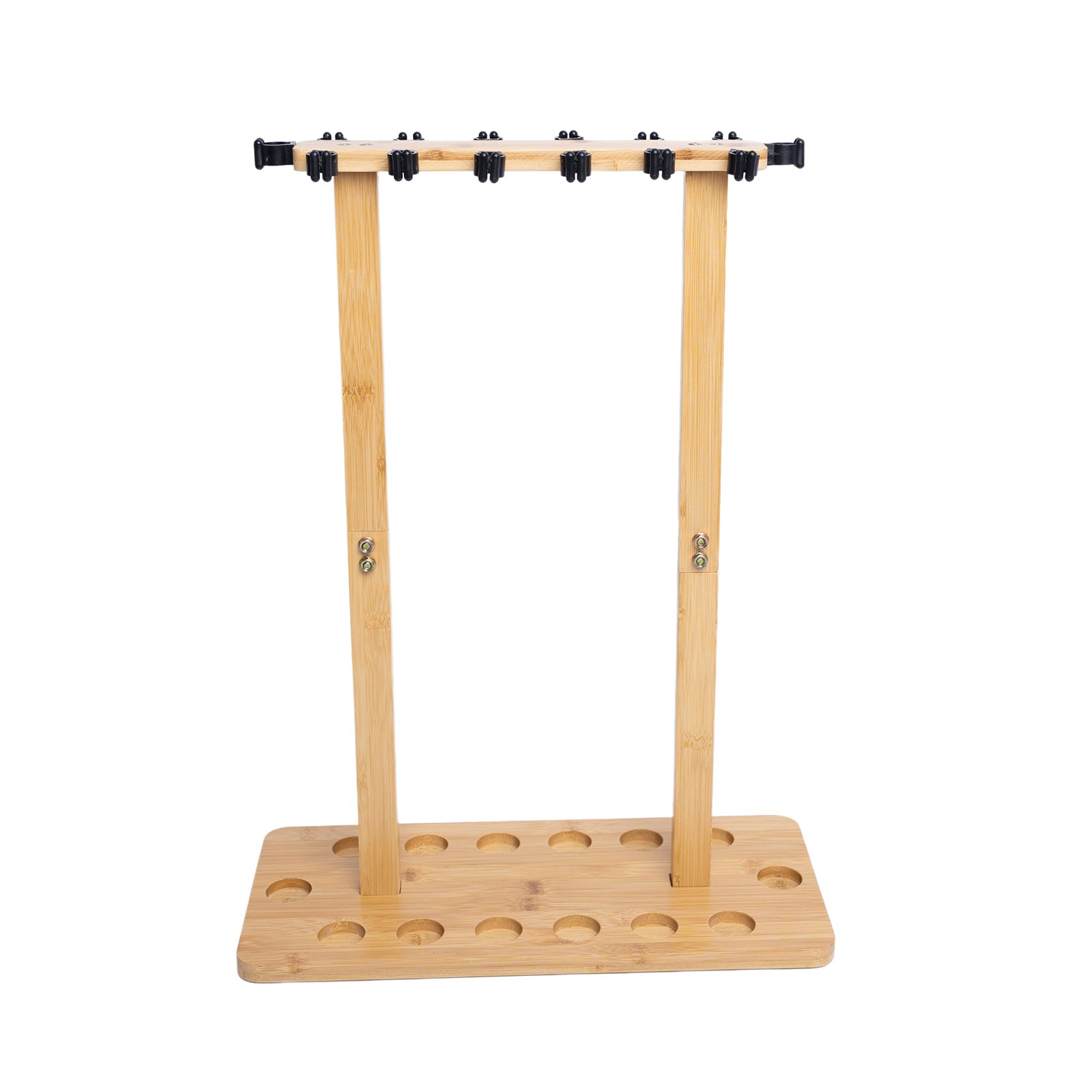 Fishing Rod Holders for Garage Wood Pole Rack Floor Stand Holds up to 14 Rods