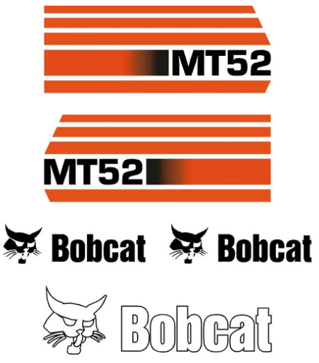 BOBCAT MT52 MINI SKID STEER REPLACEMENT LOGO DECAL KIT