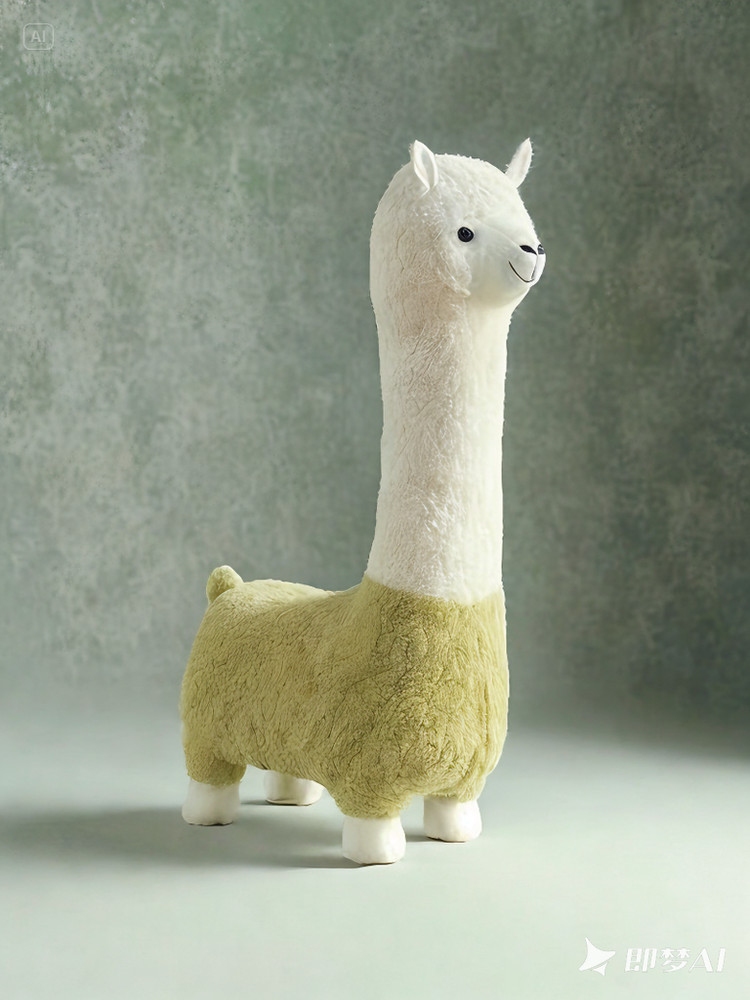 Green Alpaca Stool Home Children's Stool