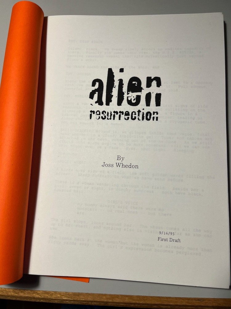 Alien Resurrection  - original first draft script written by Joss Whedon 9/14/95