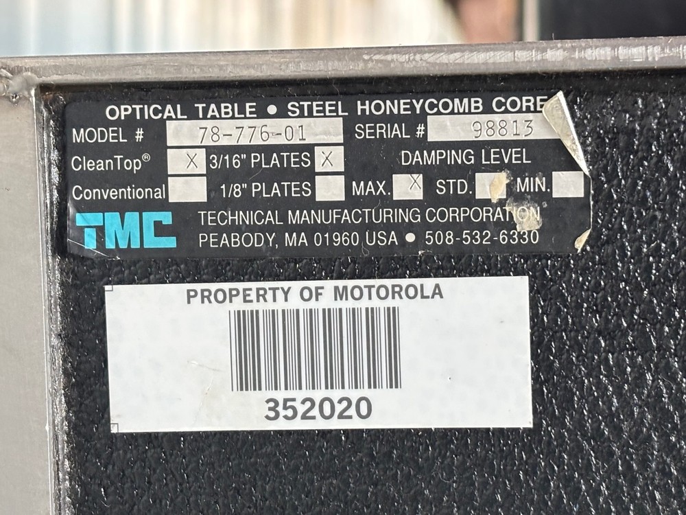 TMC Micro-g Optical Vibration Isolation 12' x 5' Table CleanTop & Honeycomb Core