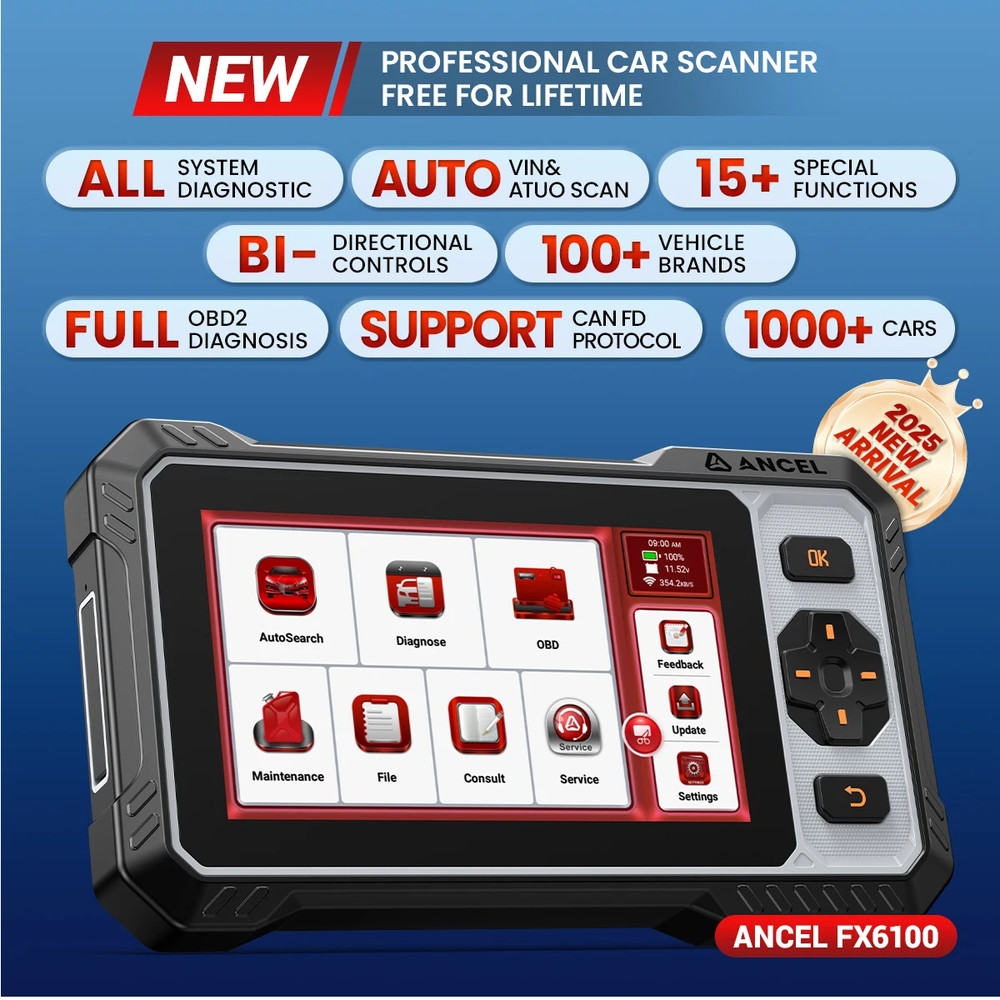 All System Car Diagnostic Bi-directional CAN FD OBD2 Auto Scanner Code Reader