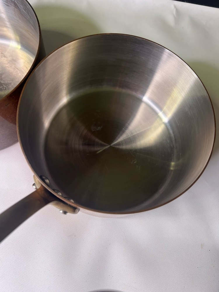 2 Vintage Copper Cookware " Queen Anne