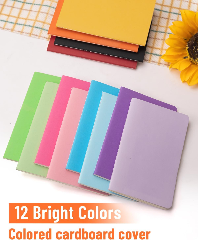 Small Lined Notebooks Bulk 120 Pack Mini Journal Pocket Notepads Set Colorful Co