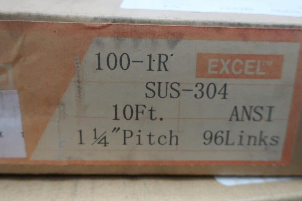 Whitney 100-1R Roller Chain 10ft 1/4in Single