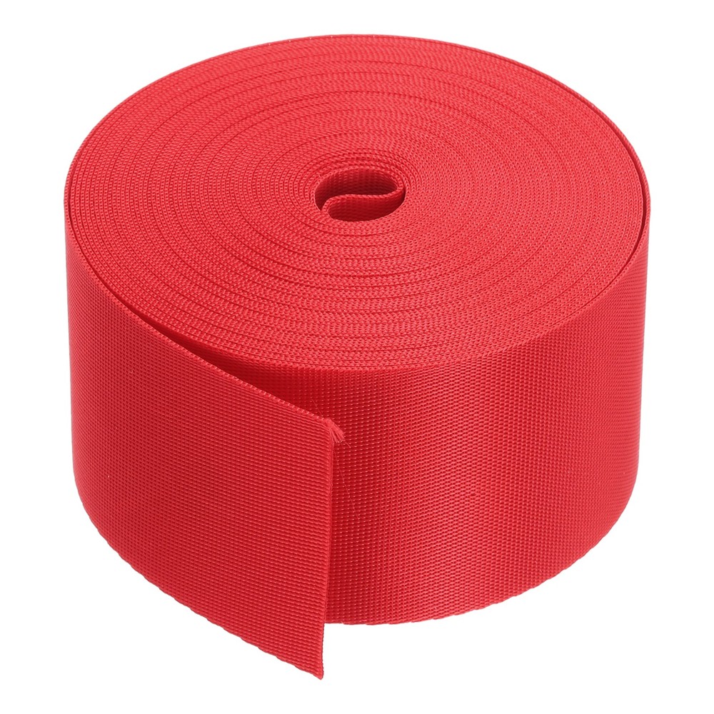 Flat Nylon Webbing Strap 2 Inch 10 Yards Bright Red for Backpack