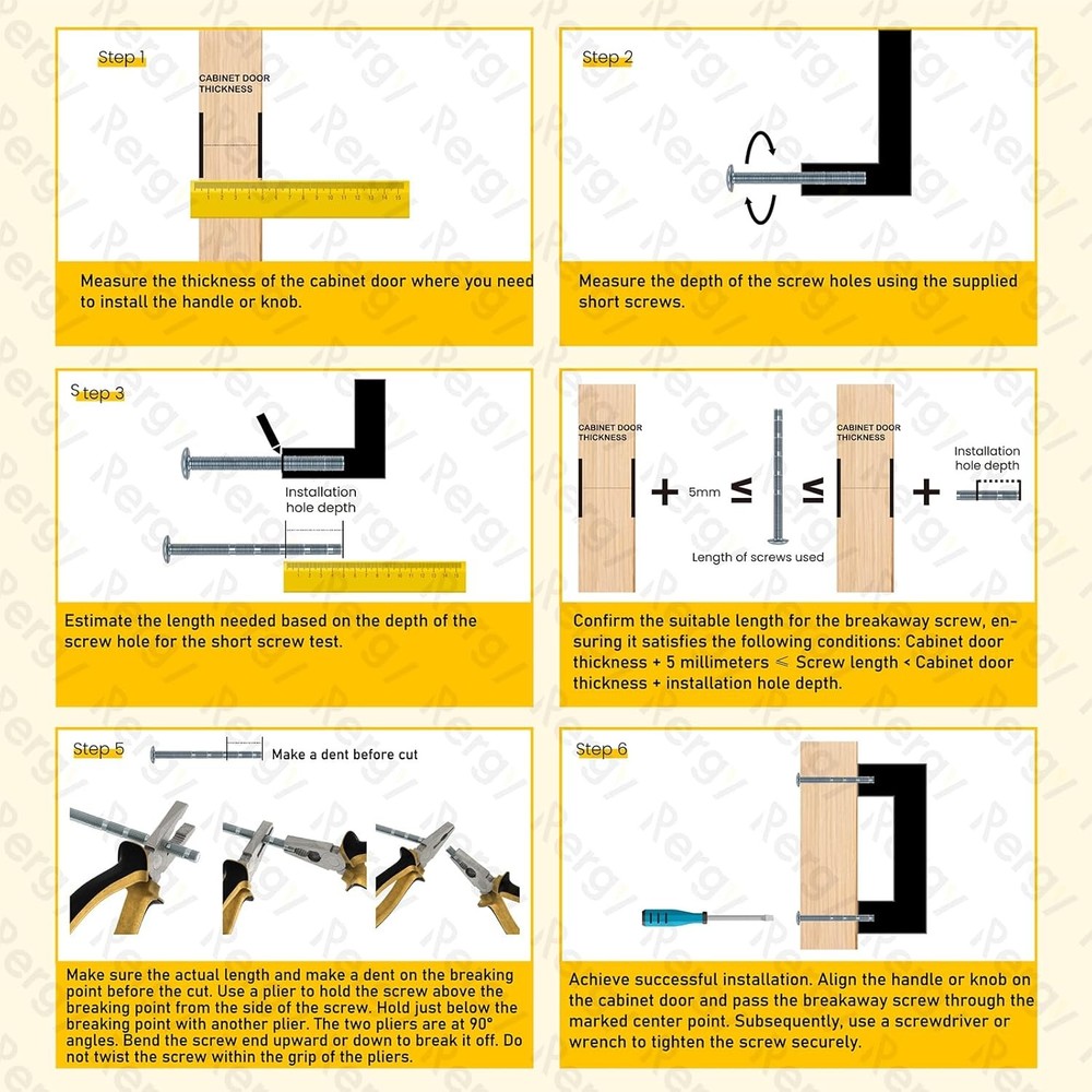 Rergy 10 Pack Knurled Matte Gold Cabinet Knobs Brushed Brass Drawer Pulls Rou...