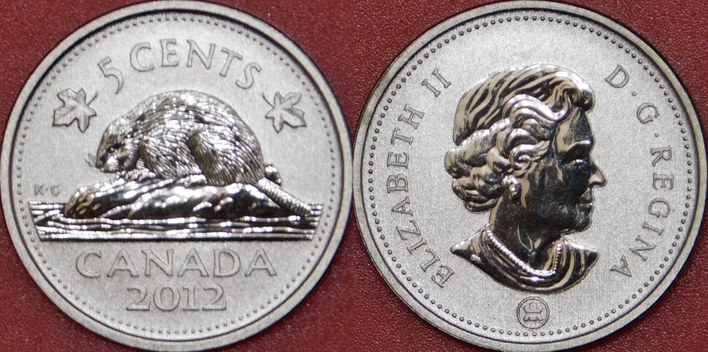 Specimen 2012 Canada 5 Cents From Mint's Set