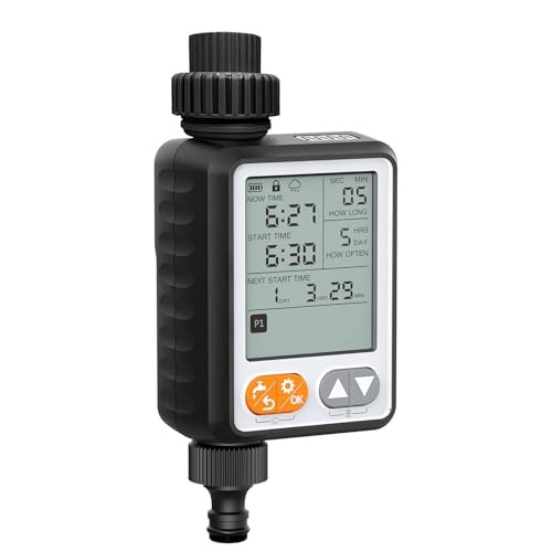 Sprinkler Timer for Garden Hose, 10 Programmable Water Timer with with Auto