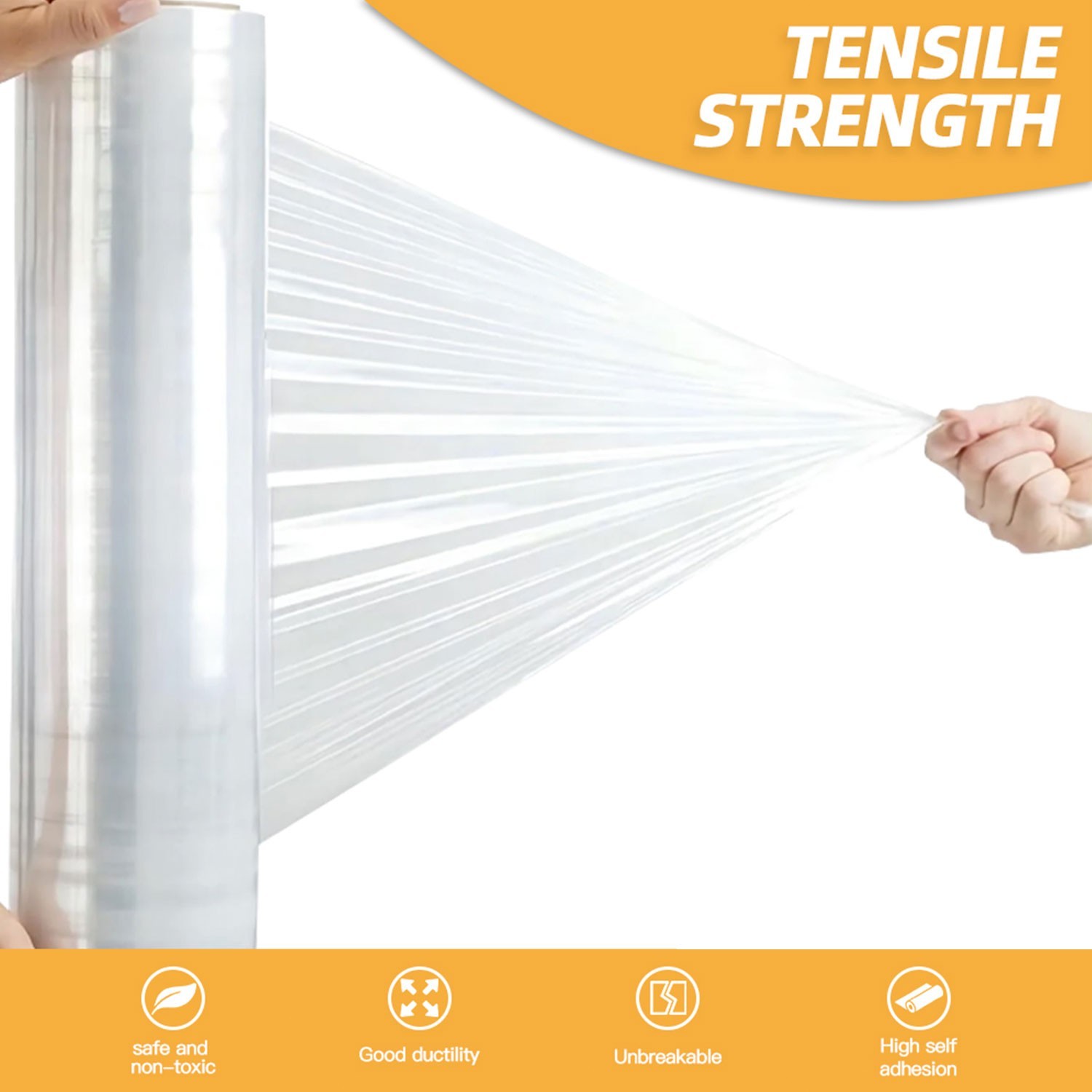 1 Roll Hand Stretch Plastic Film Shrink Pallet Wrap 18" X 1000 FT Heavy Duty