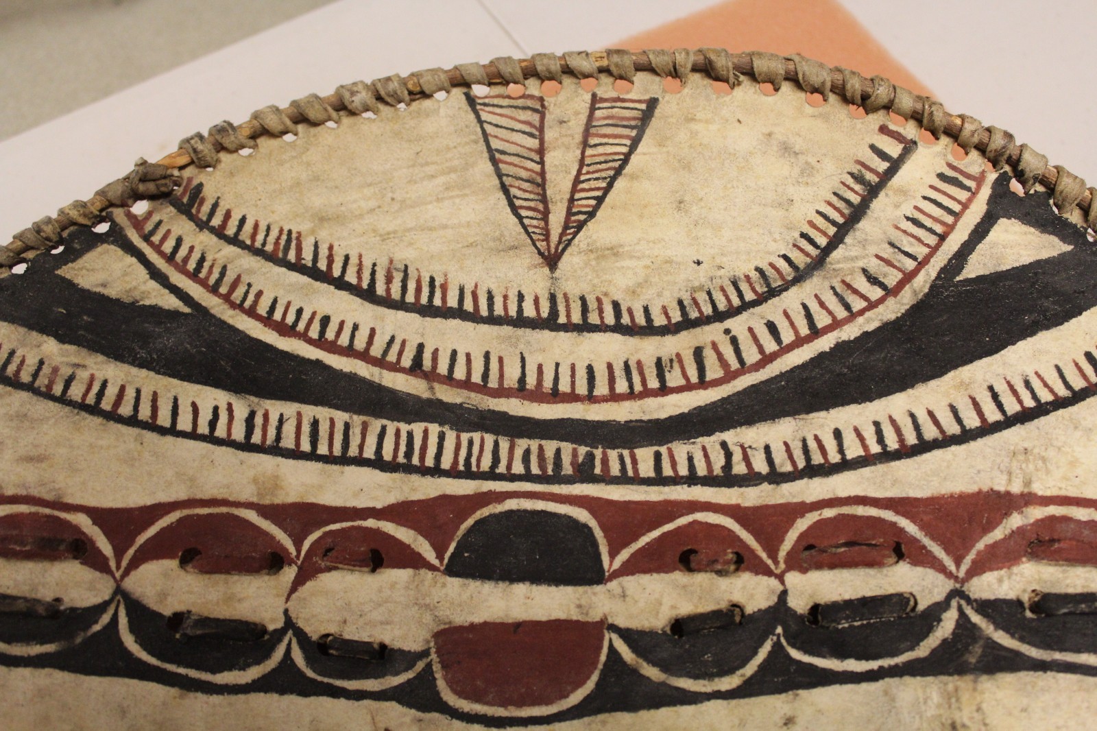 African Maasai Shield_Hand Painted on Hide