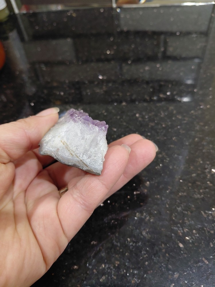 Beautiful Stone Bird on Amethyst Base