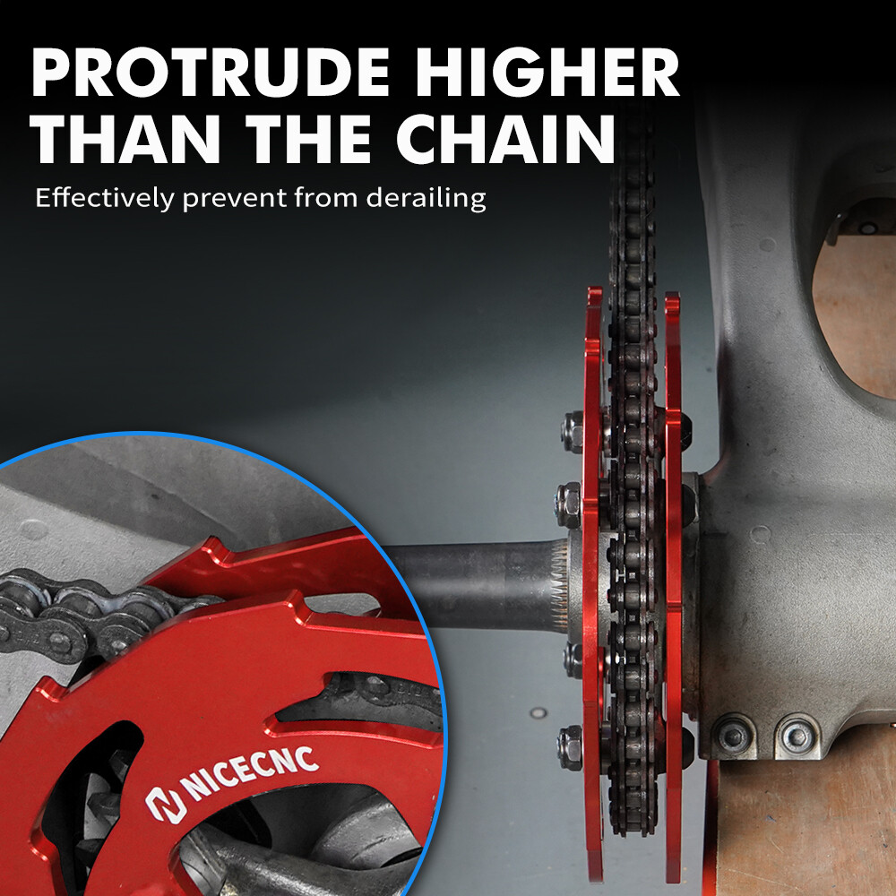 NICECNC Rear Dual Sprocket Guards Protector For Yamaha YFZ450R #5TG-25438-10-00