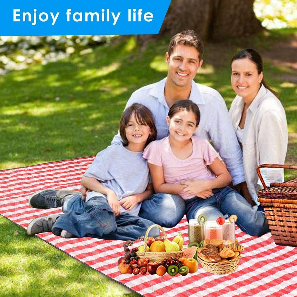 Extra Large Picnic Blanket Beach Mat with Sand-proof Backing Layer, Durable
