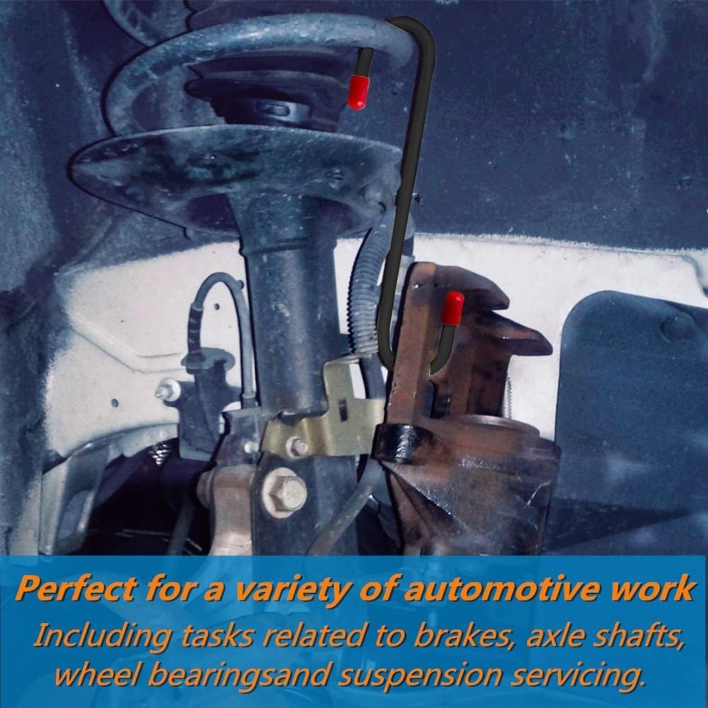 2 PCS Brake Caliper Hanger Hooks with Red Rubber Tips,Auto Brake Caliper Comp...