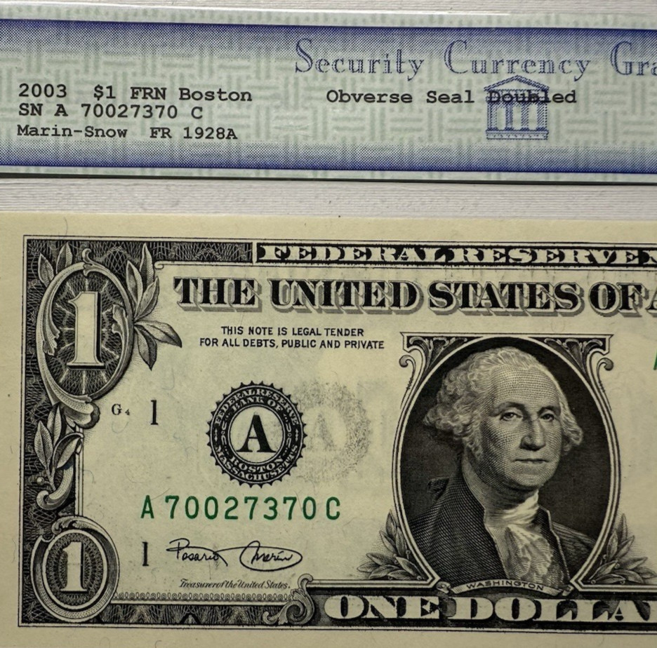 GEM UNC SEAL DOUBLED - 2ND STAMP A (LOOSE CYLINDER/ROLLER OFFSET ERROR) 7370C