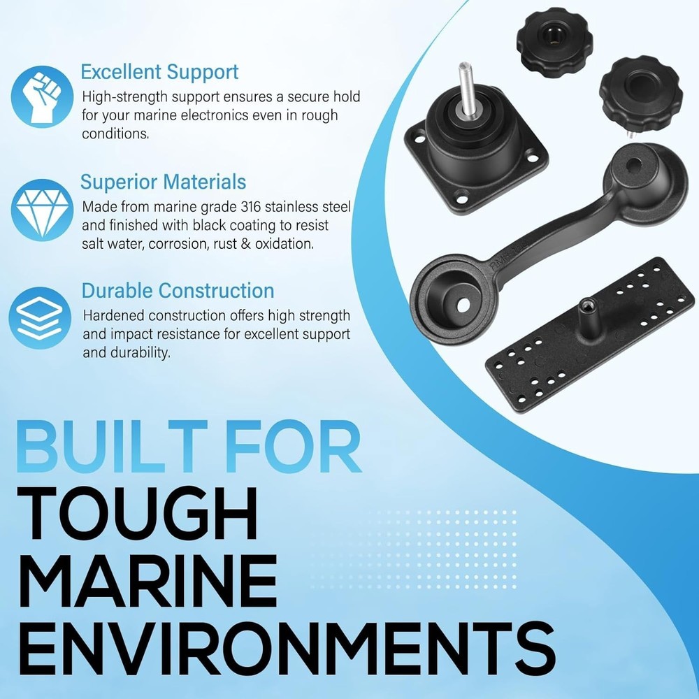 For RAM-109HU Horizontal 6" Swing Arm Mount for Fishfinders & Chartplotters
