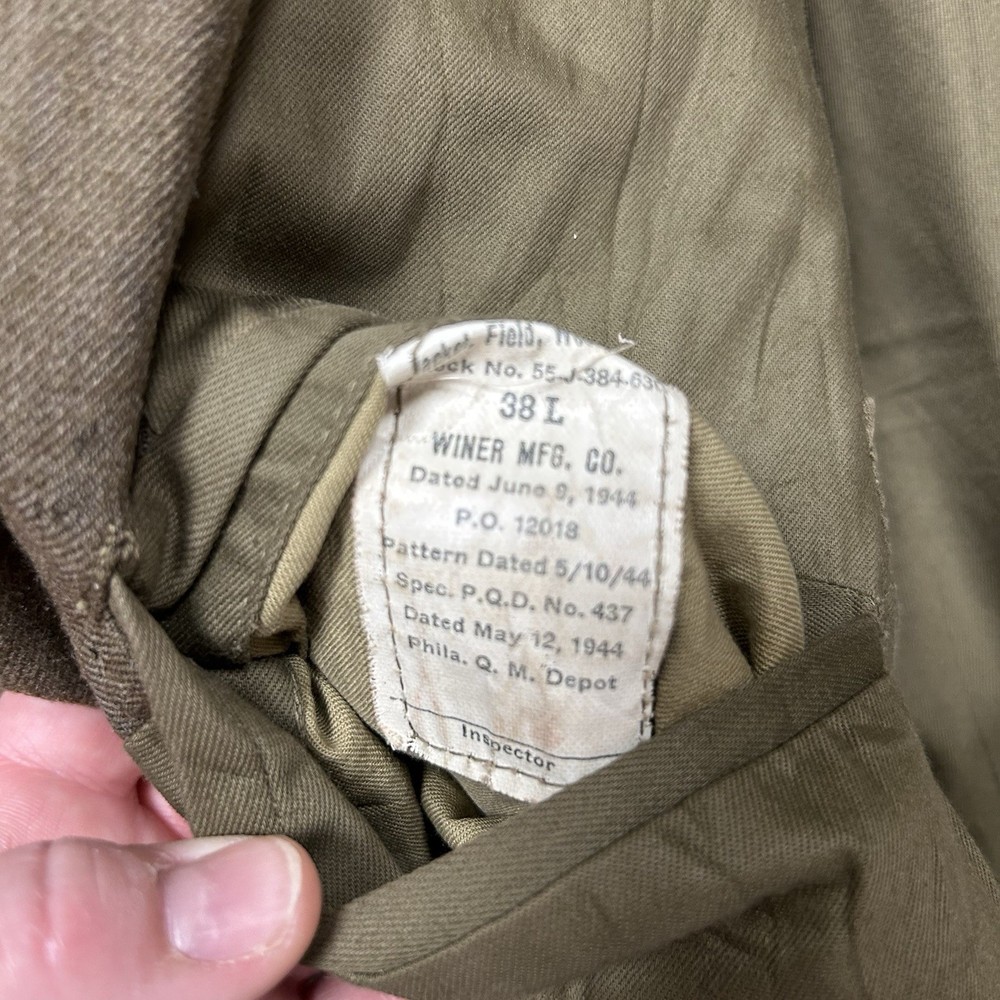 WWII - Korean War Era U.S. Army Personal Effects Duffle Bag Uniform Ike Jacket