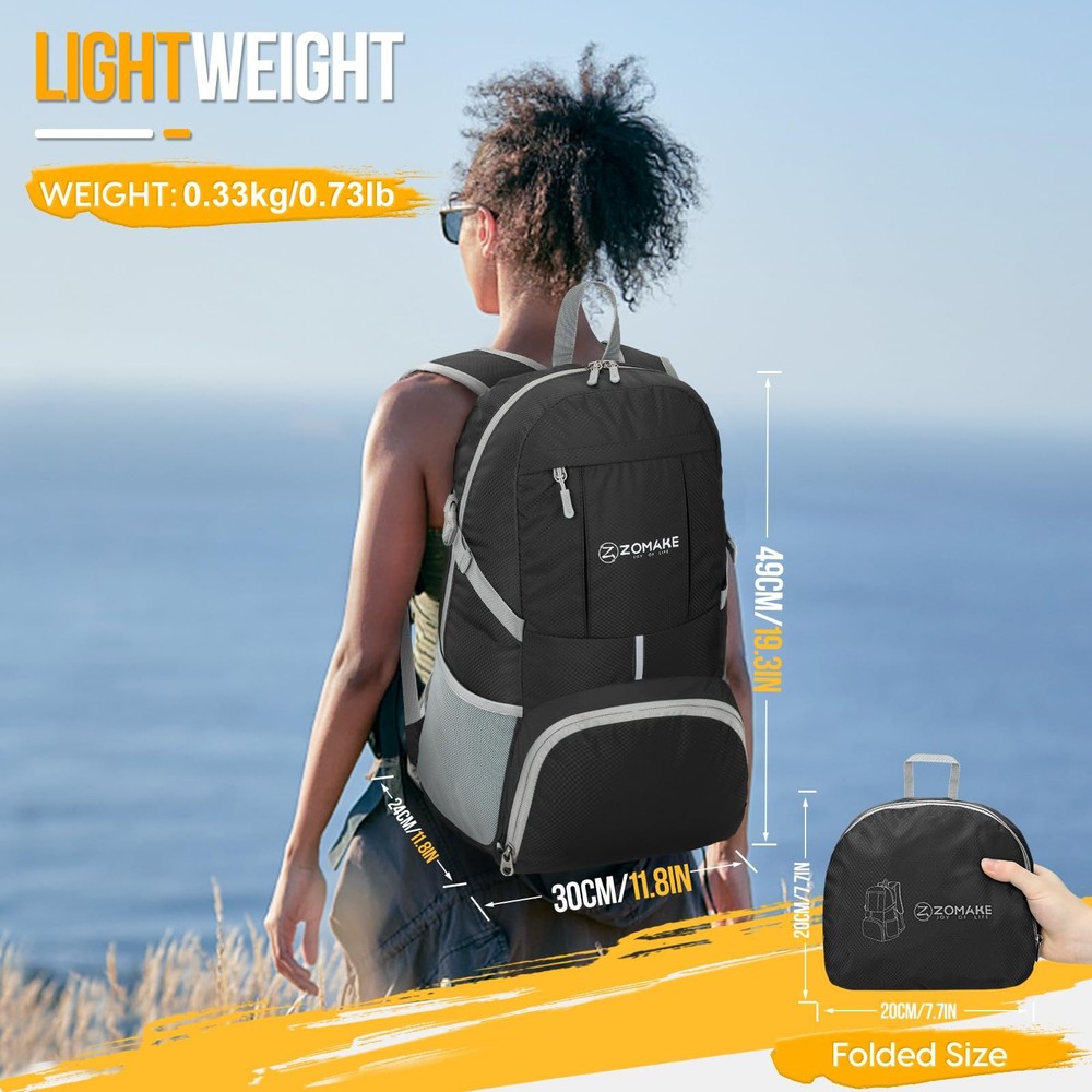 Lightweight Packable Backpack 35L, Light Foldable Backpacks Water Resistant C...