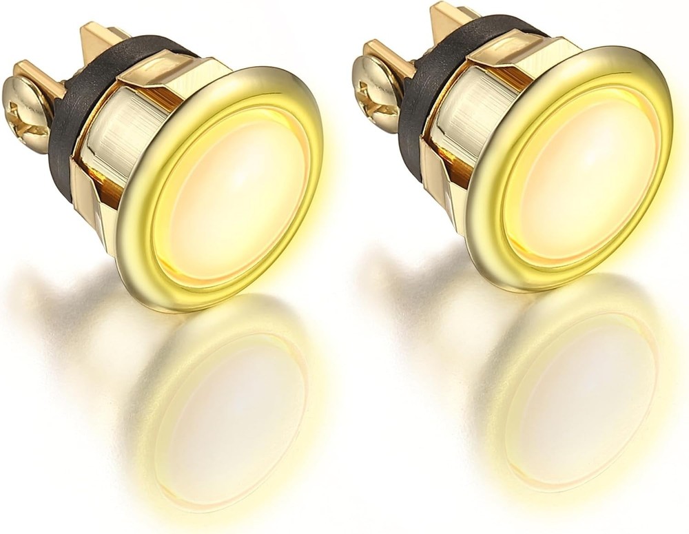 2 Pack Lighted Doorbell Button Replacement, Push Door Bell Ringer Kit Easy to In