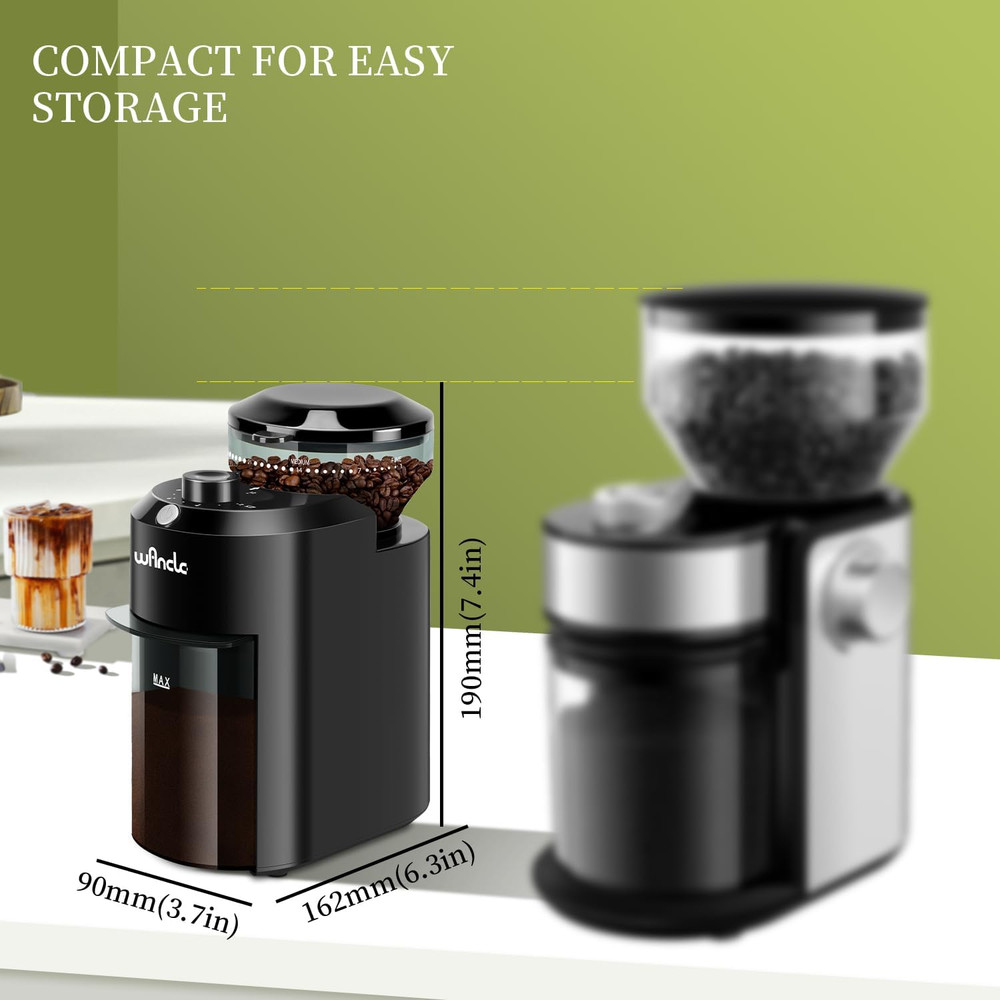 Electric Burr Coffee Grinder - Adjustable with 28 Precise Grind Settings for 12