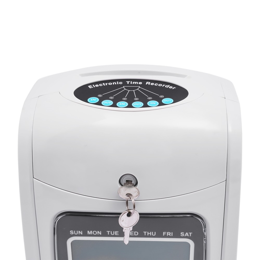 Pyramid Time Clock Punch Card Attendance Machine with LCD and Alerts