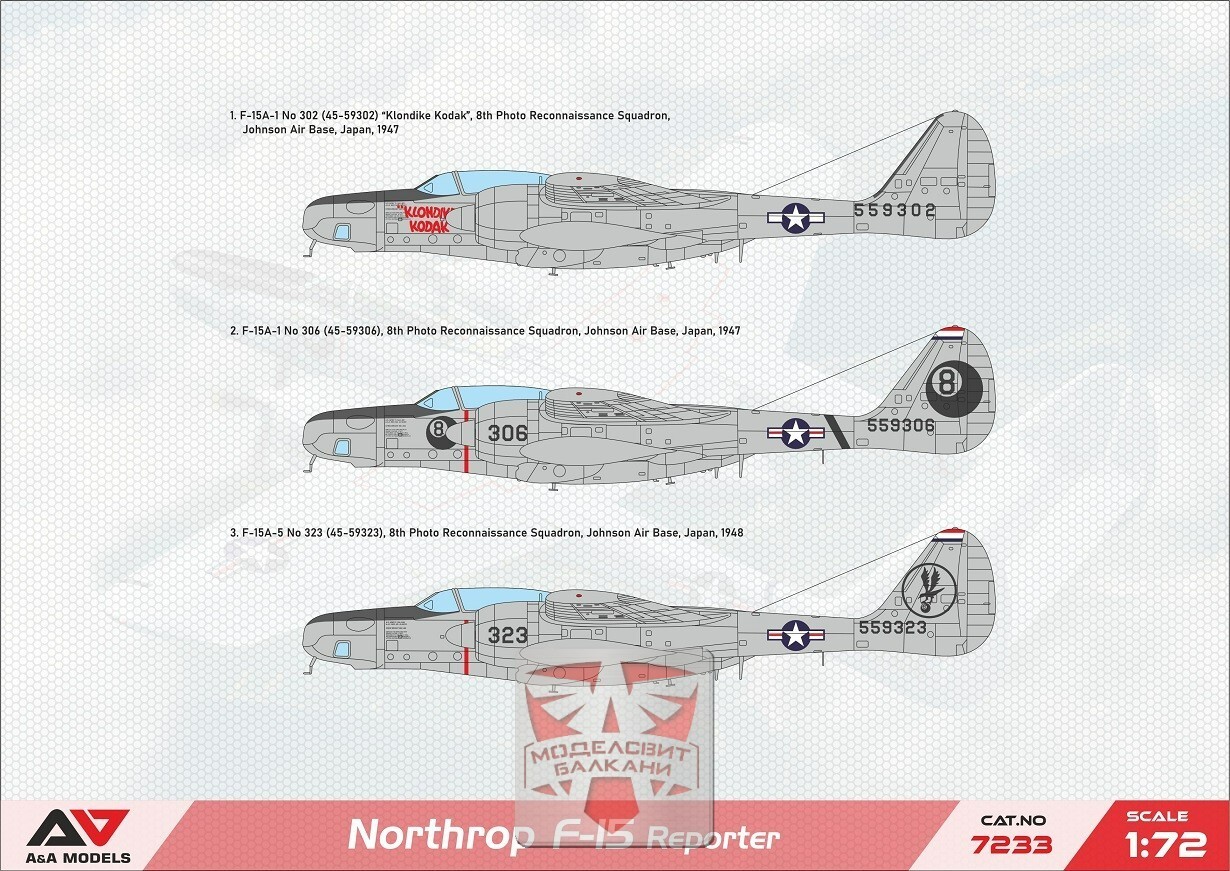 1/72 A&A Models AAM 7233 Northrop F-15A "Reporter" recon.aircraft
