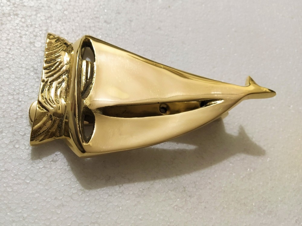Brass Sailing Boat Door Knocker Ship Solid Brass 5.5 inches