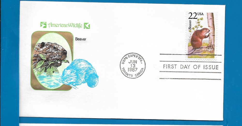 Scott 2316 BeaverJun 13, 1987 Farnam FDC BOXC