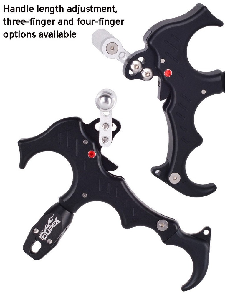 360° Rotatable Thumb Release Aid 3 Finger / 4 Finger Archery Bow Release Trigger