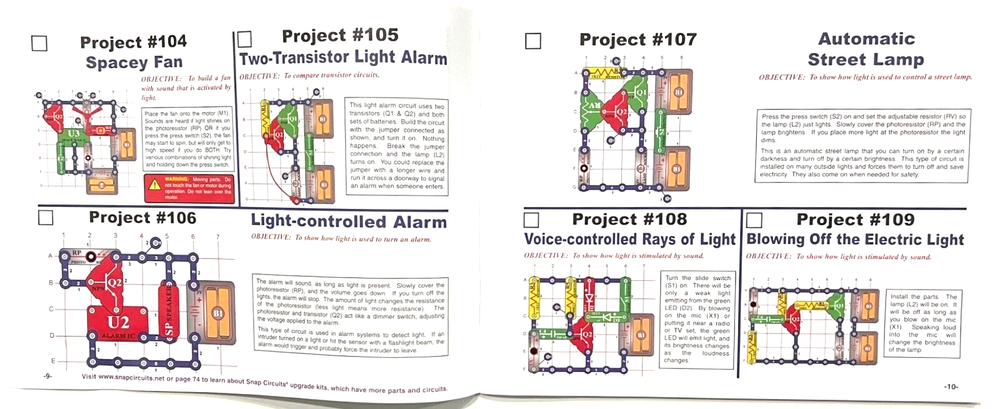 ELECTRONIC SNAP CIRCUITS KIT - Complete Set (Projects 102-305) By ELENCO (2012)