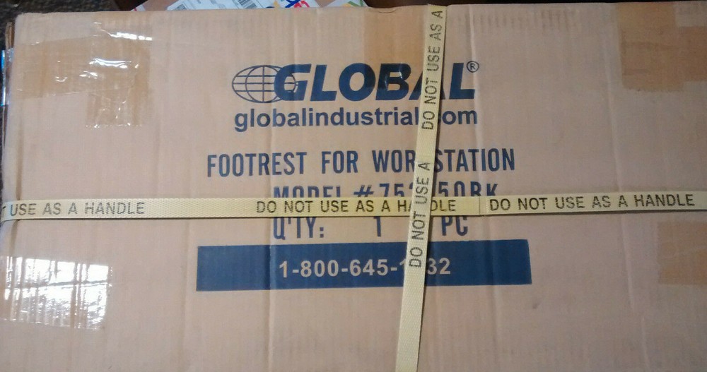 Black 9" Footrest Global Industrial Orbit Computer Workstation Pole Mountable