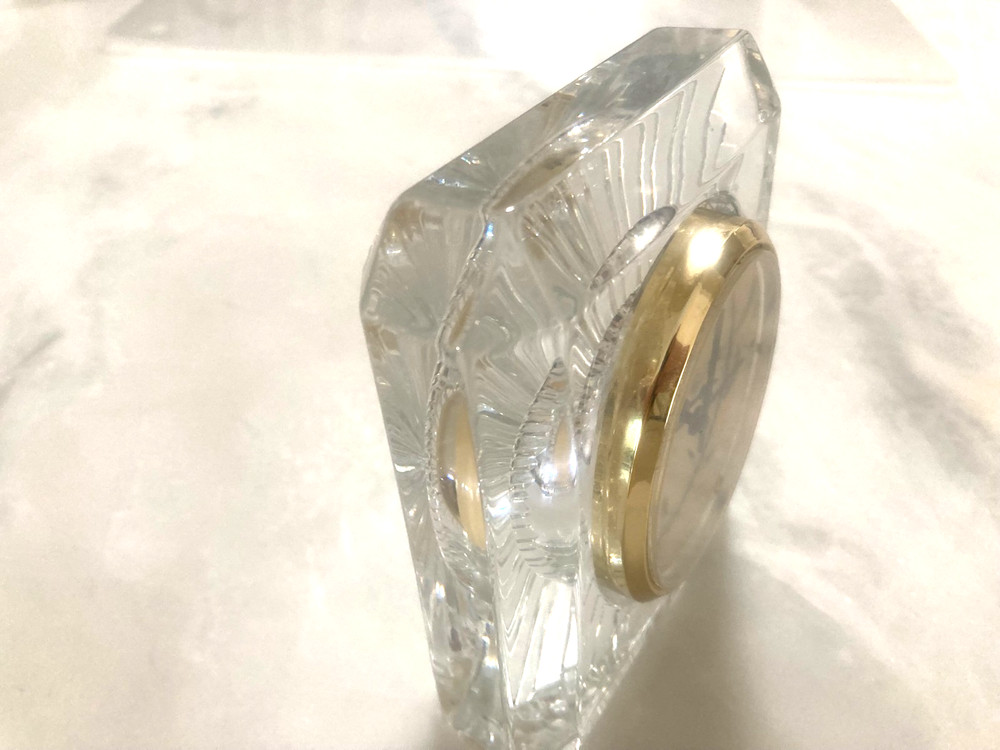 Staiger Oval Crystal Desk Clock Working