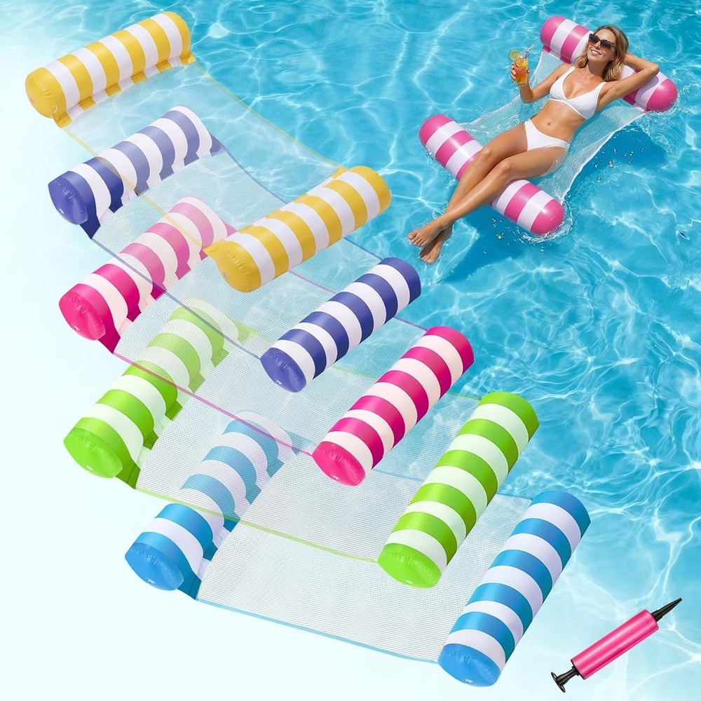 Durable Inflatable Pool Hammocks - 5 Pack for Ultimate Summer Relaxation