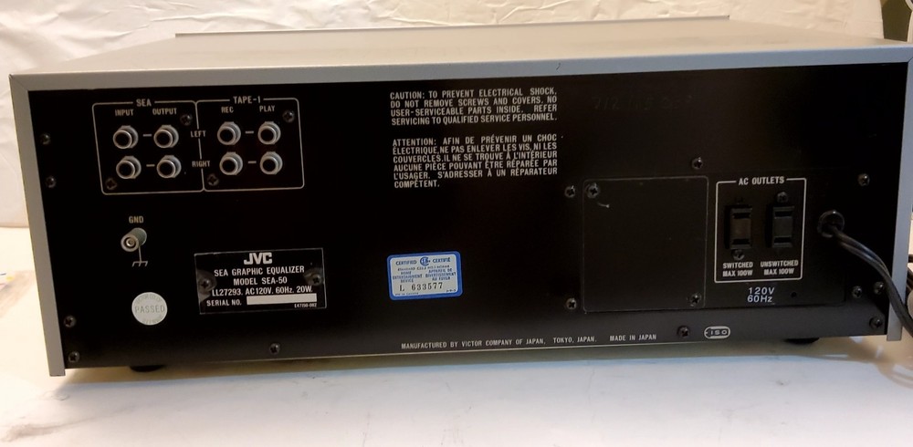 JVC SEA-50 STEREO GRAPHIC EQUALIZER