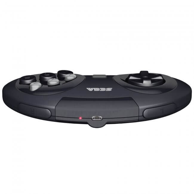 Retro-Bit Sega Genesis 2.4 GHz Wireless Controller 8-Button Arcade Pad Black V.2