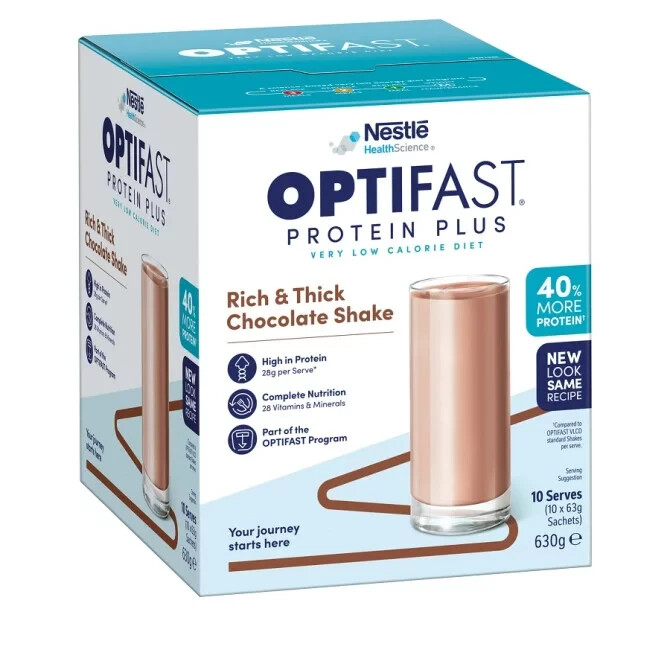 Optifast ProteinPlus Chocolate Flavour Shake Sachet 10x63g
